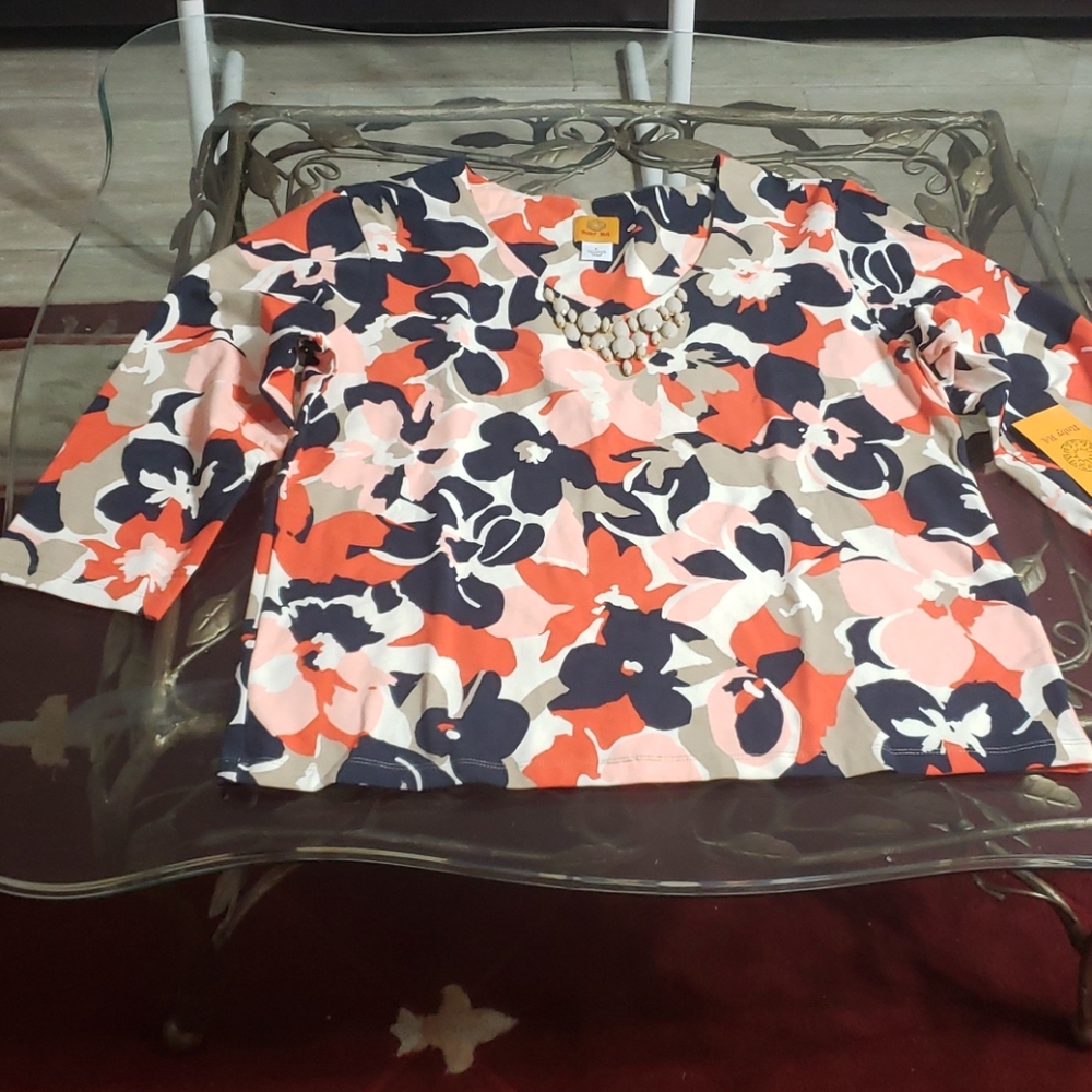 Ruby Rd 3/4 sleeve shirt size large - Picture 2 of 2